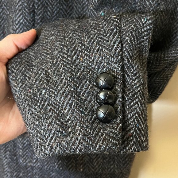 Donegal Tweed Ireland Wool Herringbone Sport Coat Blazer - Men's EU 54L / US 44L - Picture 5 of 16